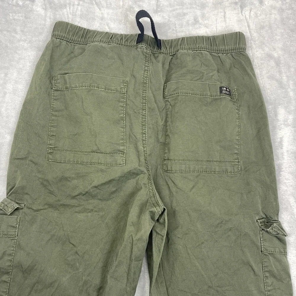 Unionbay Cargo Pants Women 9 (28x27) Dark Green Workwear Adjustable Buckle Waist